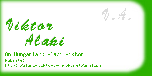 viktor alapi business card